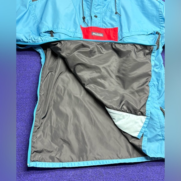 Vintage 90s Columbia Radial Sleeve Color Block Anorak Pullover Jacket Size Md - Picture 9 of 9